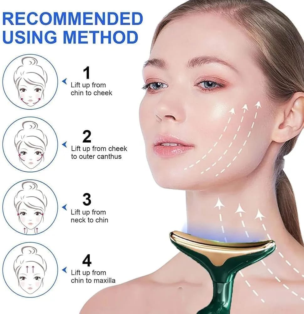 3-in-1 Face Slimming & Uplift Wand – Thermal Vibration Facial Massager