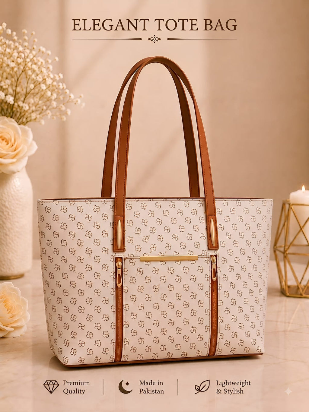 Pattern Tote Bag – Stylish Spacious Everyday Shoulder Bag for Women