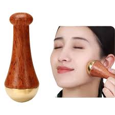 Kansa Wooden Face & Foot Massager | Handheld Self-Care Massage Tool